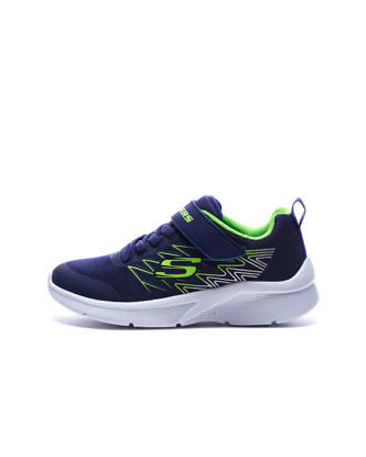 Picture of Skechers Kids Boy's Microspec-Texlor Sneaker, Navy/Lime, 11.5 Little Kid - Size: 11.5 Little Kid