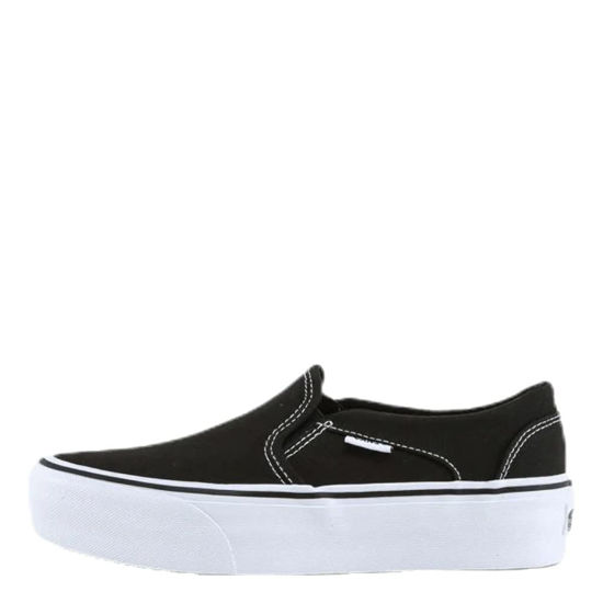 Picture of Vans Women's Asher Platform Slip-On Sneaker, Canvas Black, 10 - Size: 10