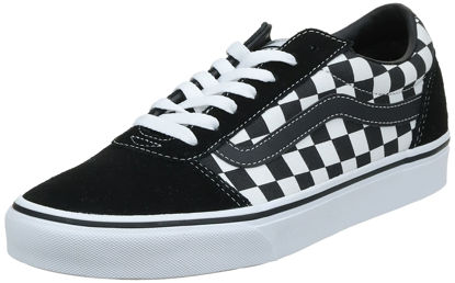 Picture of Vans Men's Ward Canvas Sneaker, Black Checker Black True White Pvj, 15 - Size: 15