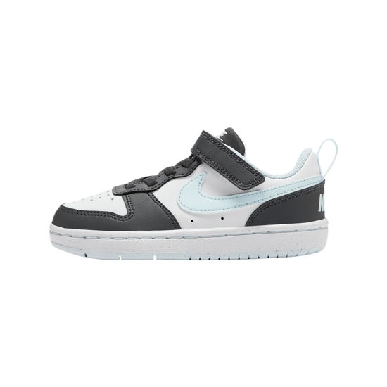 Picture of Nike Court Borough Low Recraft Little Kids' Shoes (HQ3261-060, Anthracite/White/Glacier Blue) Size 3 - Size: 3 Little Kid