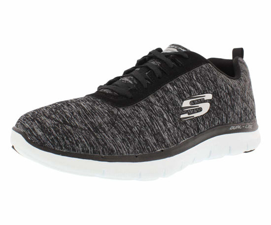 Picture of Skechers Flex Appeal 2.0 Black/White 9.5 B (M) - Size: 9.5