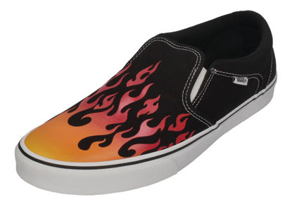 Picture of Vans Men's Sneaker, Flame Black White, 11 - Size: 11