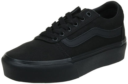 Picture of Vans Women's Ward Platform Sneaker, Canvas Black Black, 7 - Size: 7