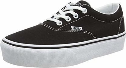 Picture of Vans Women's Doheny Trainers Sneaker, Black Canvas Black White 187, 10.5 - Size: 10.5