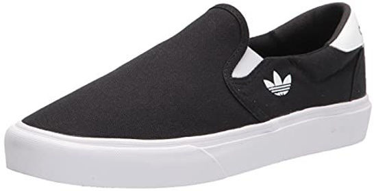 Picture of adidas Originals unisex adult Court Rallye Slip Sneaker, Black/Black/White, 8.5 Women Men US - Size: 9.5 Women/8.5 Men