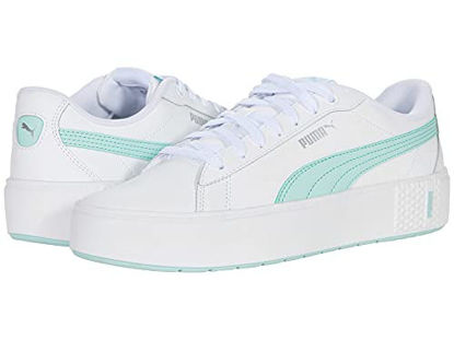 Picture of PUMA Smash Platform V2 L Puma White/Eggshell Blue 5.5 B (M) - Size: 5.5