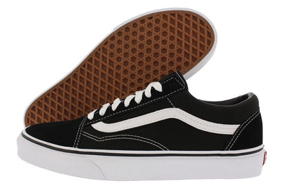 Picture of VANS Unisex Old Skool Skate Shoes, Comfortable and Durable Canvas Upper and Padded Tongue and Signature Vans Rubber Waffle Outsole - Size: 12.5 Women/11 Men