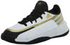 Picture of adidas Unisex Front Court Sneaker, White/Black/Gold Metallic, 14 US Men - Size: 15 Women/14 Men