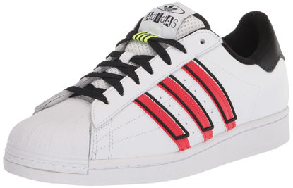 Picture of adidas Originals Men's Superstar Sneaker, White/Vivid Red/Solar Yellow, 5 - Size: 5