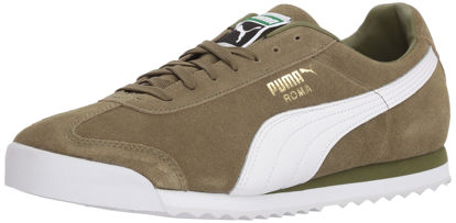 Picture of PUMA Men's Roma Suede Sneaker, Capulet Olive White Team Gold-Amazon Green, 12 M US - Size: 12