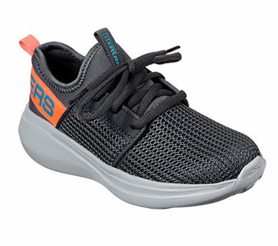 Picture of Skechers - Boys Go Run Fast - Valor Shoe, Size: 6 M US Big Kid, Color: Charcoal/Blue - Size: 6 Big Kid