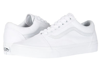 Picture of Vans Classic Old Skool True White Size 11.5 Women/ 10 Men - Size: 11.5 Women/10 Men