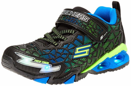 Picture of Skechers boys Lighted, Lighs, Lighted, Sport Lighted Sneaker, Black/Blue/Lime, 12.5 Little Kid US - Size: 12.5 Little Kid