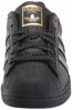 Picture of adidas Originals Mens Superstar Sneaker, Black/Black/Gold Metallic, 8 - Size: 8