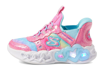 Picture of Skechers Girls Infinite Heart Lights-Eternal Shimmer Sneaker, Pink/Multi, 10 Toddler - Size: 10 Toddler