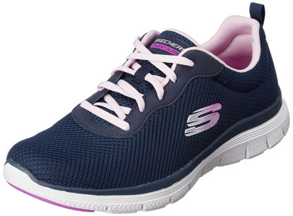 Picture of Skechers Women's Flex Appeal 4.0 Brilliant View Lace Up Sneaker Navy/Lav 6 Medium US - Size: 6