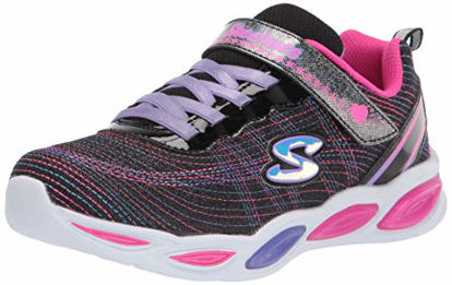 Picture of Skechers Kids Girls Sport Footwear, S, Lighted Sneaker, Black/Multi,12 M US - Size: 12 Little Kid