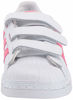 Picture of adidas Originals girls Superstar Cloudfoam Sneaker, White/Real Pink/Real Pink, 2.5 Little Kid US - Size: 2.5 Little Kid