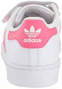 Picture of adidas Originals girls Superstar Cloudfoam Sneaker, White/Real Pink/Real Pink, 2.5 Little Kid US - Size: 2.5 Little Kid