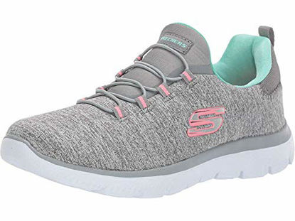 Picture of Skechers Summit - Quick Getaway Grey/Mint 5.5 - Size: 5.5 Wide