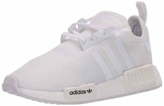 Picture of adidas Originals unisex-child NMD_R1 Sneaker, White/White/Crystal White, 2 - Size: 2 Little Kid