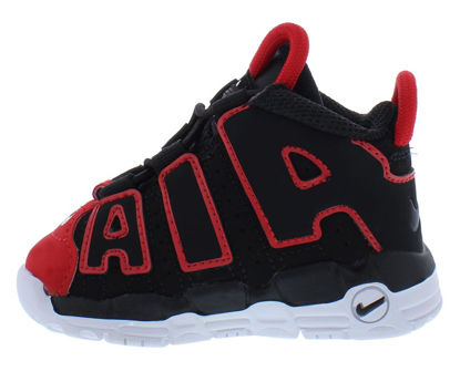 Picture of Nike Air More Uptempo Infant/Toddler Shoes Size 9, Color: Black/Red - Size: 9 Toddler