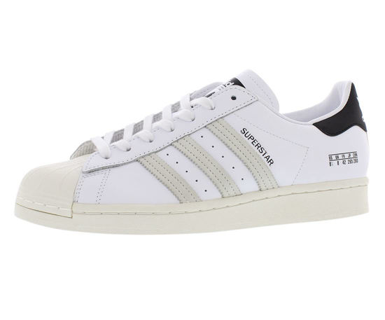 Picture of adidas Superstar Mens Shoes Size 13, Color: White/Biege - Size: 13