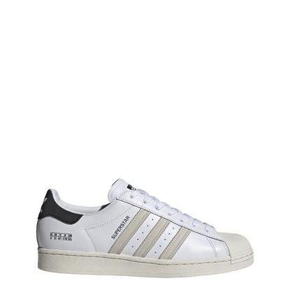 Picture of adidas Originals Superstar Mens Shoes Size 5, Color: White/Biege - Size: 5