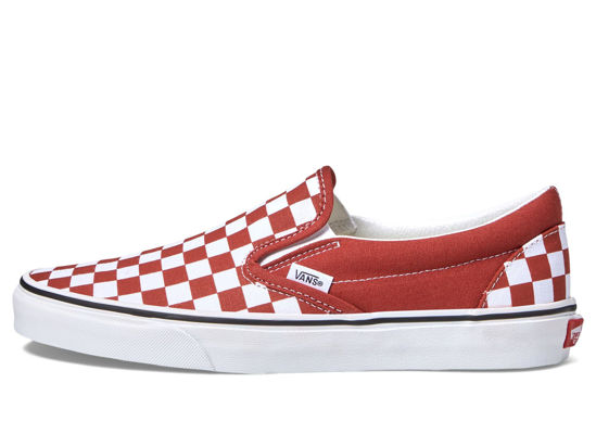 Picture of Vans Women's U Classic Slip-On Sneakers, Bossa Nova, Red, Print, 7.5 Medium US - Size: 7.5