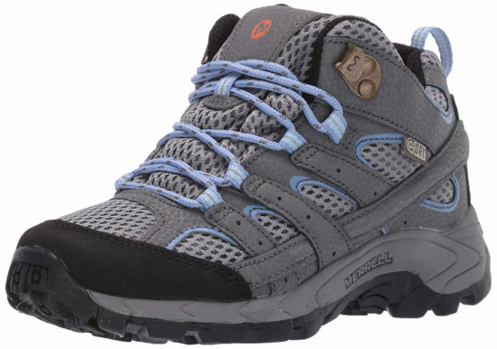 Picture of Merrell Core Moab 2 MID WTRPF Hiking Boot, Grey/Periwinkle, 11 US Unisex Big Kid - Size: 11 Big Kid