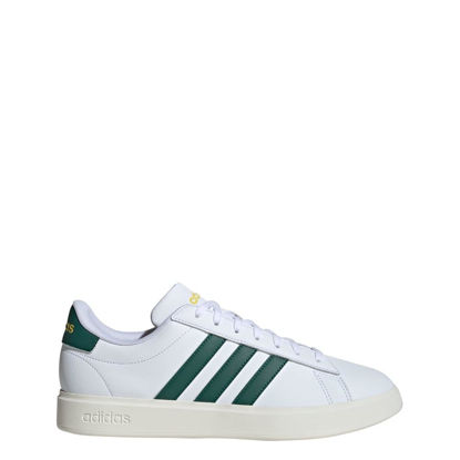 Picture of adidas Men's Grand Court 2.0 Sneaker, White/Collegiate Green/Utility Yellow, 12 - Size: 12