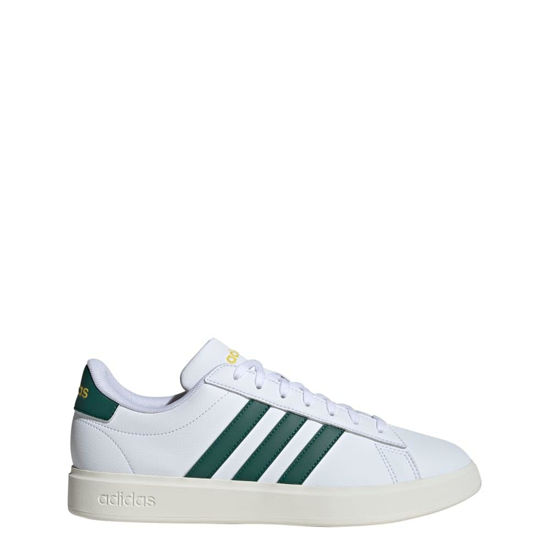 Picture of adidas Men's Grand Court 2.0 Sneaker, White/Collegiate Green/Utility Yellow, 11.5 - Size: 11.5