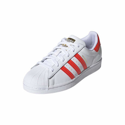 Picture of adidas Originals Women's Superstar Sneaker, White/Solar Red/Scarlet, 7.5 - Size: 7.5