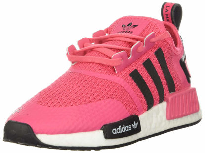 Picture of Adidas Originals NMD_R1's Sneaker, Super Pink/Black/White, 5 US Unisex Big Kid - Size: 5 Big Kid