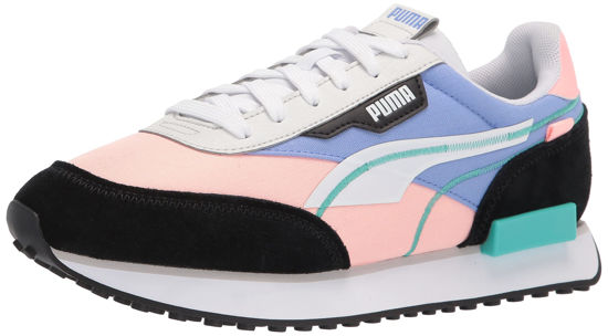 Picture of PUMA womens Future Rider Sneaker, Elektro Peachpuma Blackelektro Pool, 6.5 US - Size: 6.5