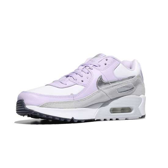 Picture of Nike Air Max 90 LTR (Infant/Toddler) White/Metallic Silver/Violet Frost 7 Toddler M - Size: 7 Toddler