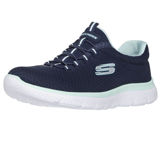 Picture of Skechers Sport Women's Summits Sneaker,navy aqua,6.5 W US - Size: 6.5 Wide