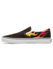 Picture of Vans Classic Slip-On (Flame) Black/Black/True White Men's 9.5, Women's 11 Medium - Size: 11 Women/9.5 Men