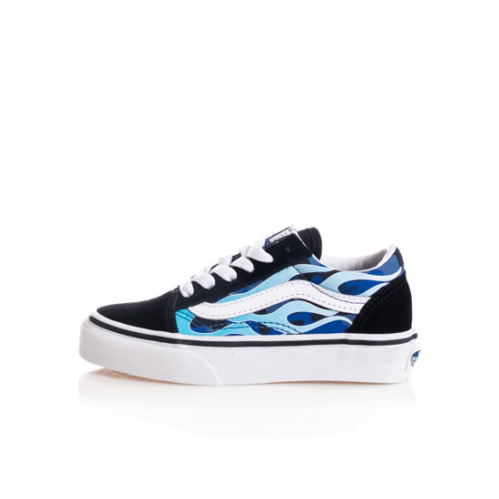 Picture of Vans Kid Old Skool Sneaker, (Camo Flame) Blue/Ice Camo, Size 12 Little Kid - Size: 12 Little Kid