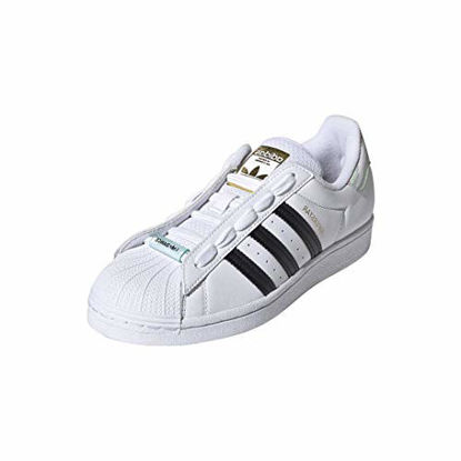 Picture of adidas Originals womens Superstar White/Black/Frozen Green 6 - Size: 6