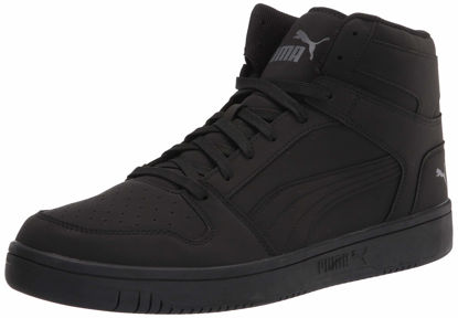 Picture of PUMA Mens Rebound Layup Sneaker, NUBUCK PUMA Mens Black-PUMA Mens Black-CASTLEROCK, 13 - Size: 13