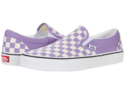 Picture of Vans Men's Classic Slip On, (Checkerboard) Chalk Violet/True White, Size 5 - Size: 6.5 Women/5 Men