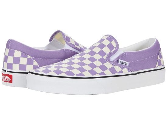 Picture of Vans Men's Classic Slip On, (Checkerboard) Chalk Violet/True White, Size 5 - Size: 6.5 Women/5 Men