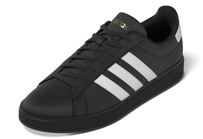 Picture of adidas Men's Grand Court 2.0 Sneaker, Black/White/Gold Metallic, 12 - Size: 12