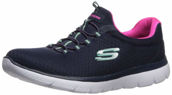 Picture of Skechers Women's Summits Sneaker, Navy/Hot Pink, 6.5 - Size: 6.5