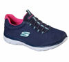 Picture of Skechers Women's Summits Sneaker, Navy/Hot Pink, 6.5 - Size: 6.5