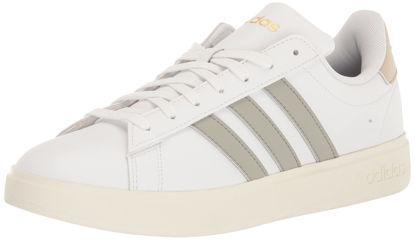 Picture of adidas Men's Grand Court 2.0 Sneaker, White/Silver Pebble/Wonder Beige, 9.5 - Size: 9.5