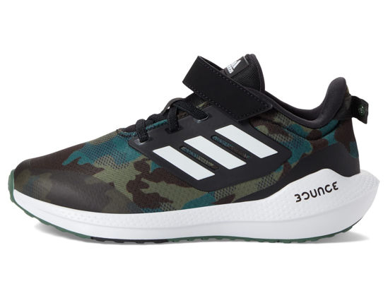 Picture of adidas EQ21 2.0 Bounce Sport Elastic Lace with Top Strap Shoes Kids', Black, Size 2.5 - Size: 2.5 Big Kid