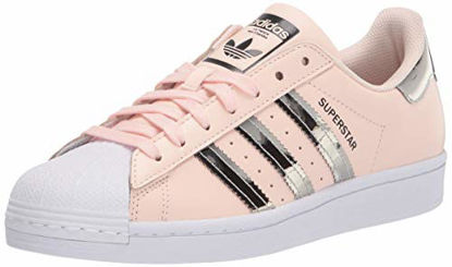 Picture of adidas Originals Women's Superstar Sneaker, Pink Tint/Silver Metallic/White, 5 M US - Size: 5