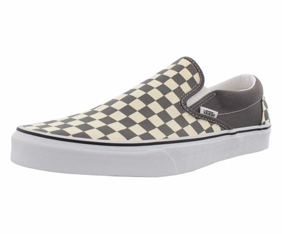 Picture of Vans Classic Slip-On (Checkerboard) Pewtertrwht Men Size 8.5 - Size: 8.5 Women/8.5 Men